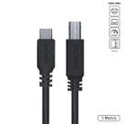 Cabo para Impressora USB Tipo C para USB B 2.0 1 Metro Preto - PUCBP-1