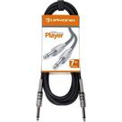 Cabo para Instrumentos P10 x P10 7m PLAYER Preto HAYONIK Cabo para Instrumentos P10 x P10 7m PLAYER Preto HAYONIK