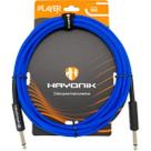 Cabo Para Instrumentos Player P10 x P10 3m Azul Hayonik Cabo Para Instrumentos Player P10 x P10 3m Azul Hayonik