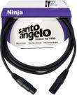 Cabo Para Microfone 0,20 Mm Conector Xlr Macho/ Xlr Femea Ninja 10ft 3,05 Metros Preto f018
