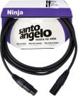 Cabo Para Microfone 0,20 Mm Conector Xlr Macho/ Xlr Femea Ninja 10ft 3,05 Metros Preto