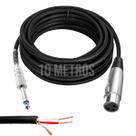Cabo Para Microfone P10 Mono Xlr Fêmea - 10 Metros