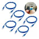 Cabo patch cord cat5 e azul 1,0mt - kit 5 pçs Cabo patch cord cat5 e azul 1,0mt - kit 5 pçs