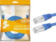 Cabo patch cord cat6e ftp azul 2 metros