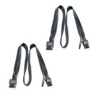 Cabo PCIE Certusfun 65 cm macho para macho 8 pinos a 6+2 pinos 18AWG