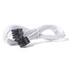 Cabo PCIE Certusfun 65 cm macho para macho 8 pinos a 6+2 pinos branco Cabo PCIE Certusfun 65 cm macho para macho 8 pinos a 6+2 pinos branco