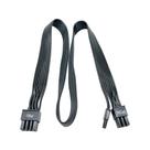 Cabo PCIE Certusfun 65 cm macho para macho 8 pinos a 6+2 pinos preto