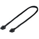 Cabo PCIE YSIUENG 65 cm macho para macho 8 pinos a 6+2 pinos preto