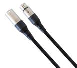 Cabo POP p/ Microfone Balanceado XLR(m)-XLR(f) Preto 3 Metros
