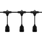 Cabo Porta-lâmpadas Hang Stella Para 8 Lâmpadas E27 5,5 Metros Bivolt - Preto