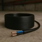 Cabo Pp 2x1mm Fio Flexível Extensão 2 Vias 1mm 50 Metros