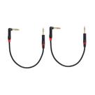Cabo Pro-Audio Rannsgeer 1/4 TRS para TRS em ângulo reto 30 cm 2Pk