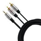 Cabo Profissional De Áudio P2 + 2 Rca Blindado 3 Metros 24k