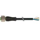 Cabo PVC M12 Fêmea Reto 5 Pinos Preto 3 Metros - Murrelektronik