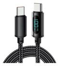 Cabo Rápido 100w Turbo Com Chip Led Usb Compatível IPhone e todos os dispositivos Tipo C