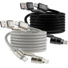 Cabo Rápido Usb Tipo- C E Lightning Nylon 4 Em 1 - 1.2 M