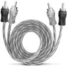 Cabo RCA 1 Metro Dupla Blindagem Injetado Preto 4mm