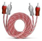 Cabo Rca 1 Metro Dupla Blindagem Injetado Vermelho 4mm Cabo Rca 1 Metro Dupla Blindagem Injetado Vermelho 4mm