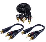 Cabo RCA 1,5 Metros mais 2 Y 2M1F para Crossover Processador