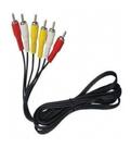 Cabo Rca 1,5m Preto Video E Audio 3 Rca Macho X 3 Rca Macho - EXBOM