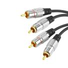 Cabo Rca 5 Metros Dupla Blindagem Cobre 2+2 Rca 5m Blindado