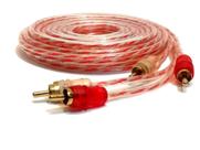 Cabo Rca 5 Metros Dupla Blindagem Injetado 4mm Cabo Cristal Cabo Rca 5 Metros Dupla Blindagem Injetado 4mm Cabo Cristal