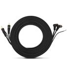 Cabo RCA 5 Metros Preto Plug em Metal KX3 RCA5M 5mm Diâmetro