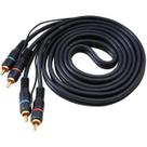 Cabo RCA 5 Metros Storm Com Fio Terra Plug Reto Preto 4MM