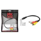 Cabo Rca Av P3 Estéreo + 3 Rca Fêmea Chipsce 16cm - Premium