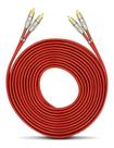 Cabo Rca Blindado Dupla Blindagem Tech One Vermelho 5 Metros Cabo Rca Blindado Dupla Blindagem Tech One Vermelho 5 Metros