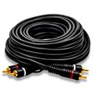 Cabo RCA Blindado Ouro 5 metros 100W Anti Ruído Conector Reto Permak