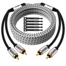 Cabo RCA Elecan Premium de 15 m com som Hi-Fi 16 AWG blindado Cabo RCA Elecan Premium de 15 m com som Hi-Fi 16 AWG blindado