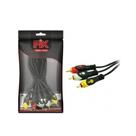 Cabo rca fish 3 x 3 rca 1.8 metros injetado gold - CHIPSCE