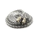 Cabo RCA Injetado Preto/Prata Plug Metal 4mm 5 Metros Tech One - PW-B-0733