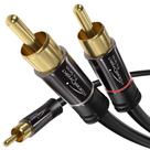 Cabo RCA/Phono Y Cable Direkt 1 a 2 Áudio estéreo de 3 m de comprimento