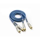 Cabo rca prime plug metal 5mm transp azul 1m svart