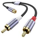 Cabo RCA Splitter MOSWAG - 1 Fêmea para 2 Machos - Preto Cabo RCA Splitter MOSWAG - 1 Fêmea para 2 Machos - Preto
