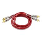 Cabo Rca Tech One Prime Dupla Blindagem 1 Metro Plug Metal Banhado