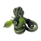 Cabo Rca Technoise Series 200 Pro 4mm para Som Automotivo Siliconado 1M Verde Translúcido