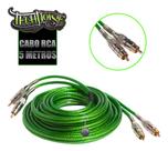 Cabo Rca Technoise Series 400p Verde 5 Metros Blindagem Eficiente E Conectores Dourados