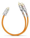 Cabo Rca Y 1 Femea + 2 Machos Profissional Kx3 Blindado Cabo Rca Y 1 Femea + 2 Machos Profissional Kx3 Blindado