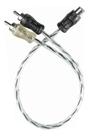Cabo RCA Y Blindado Preto Revestido Estilo Taramps Instalação Som Automotivo Amplificador Conector 2M/1F 4mm- 20cm