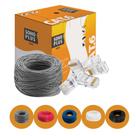 Cabo Rede Cat6 100m Cinza Furukawa Soho Plus + 10 Conectores