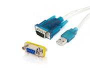Cabo Serial Usb Rs232 Com Adaptador Femea Para Usb