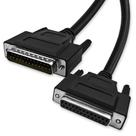 Cabo serial XANHAM DB25 25 pinos 1m fêmea para macho preto