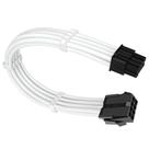 Cabo sleeved branco extensor fonte para gpu 6+2 = 8 pinos
