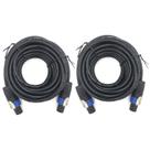 Cabo Speakon para Speakon ROCMUZZK de 30 pés e 12 AWG, pacote com 2