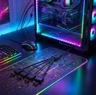 Cabo Splitter Led Fan 1x4 4 Pinos 30cm Divisor Extensor Para Ventoinha Gabinete Gamer Refrigeração