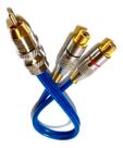 Cabo Svart Y Plug Metal 5mm Azul 2 Fêmeas 1 Macho Svart Cabo Svart Y Plug Metal 5mm Azul 2 Fêmeas 1 Macho Svart