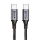 Cabo Tipo C 2 Pontas Carregamento Rápido 100W HRebos Cabo de Dados Compatível Samsung Motorola Iphon 15 Xiaom 1 Metro